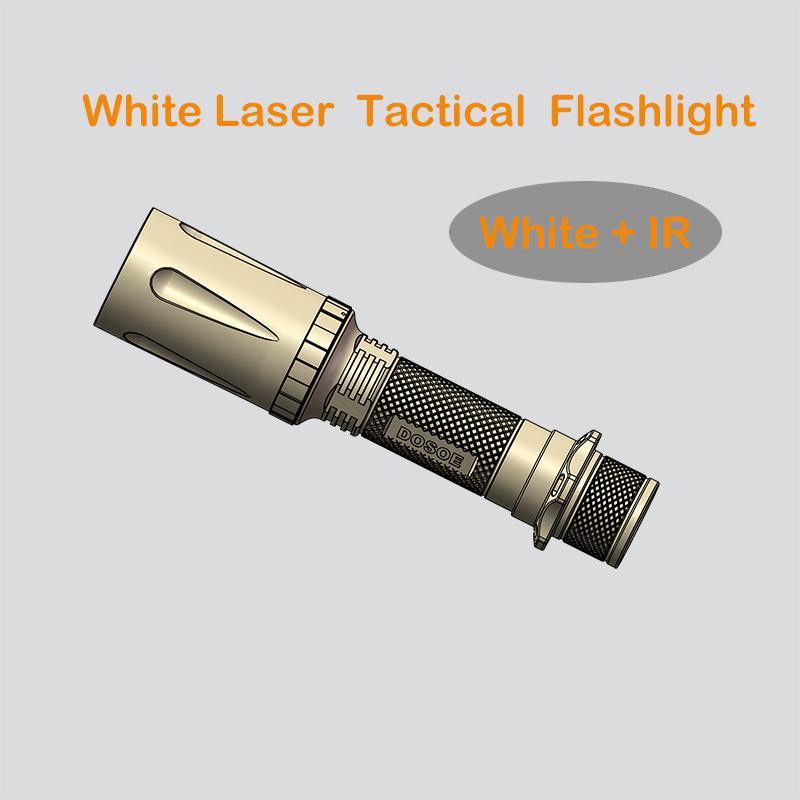 White laser flashlight and IR